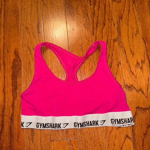 Gymshark Vibrant Pink Sports Bra with Logo Band - Picture 1 of 2